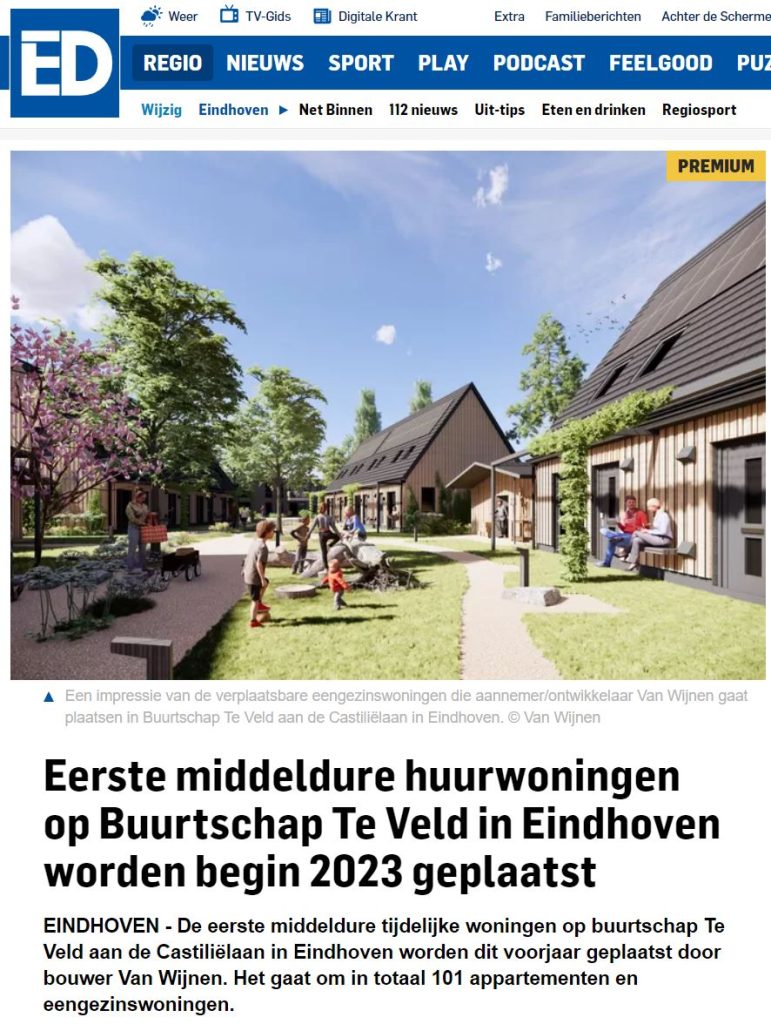 Artikel op site ED Buurtschap Te Veld. KOW